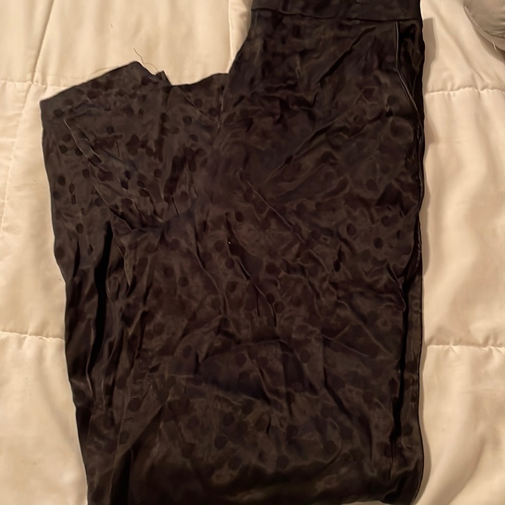 H and M silk polka dot dress pants